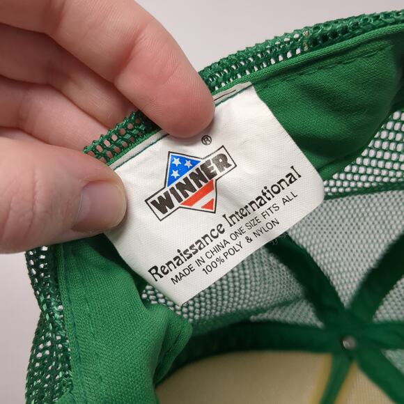 Seaberry Depaoli Construction Snapback Trucker Cap Green OS Adjustable Mesh Back - Picture 9 of 9